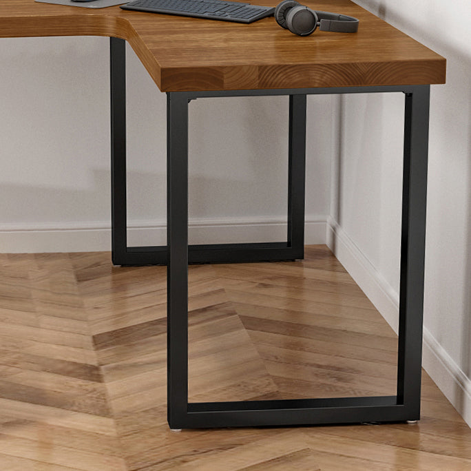 Solid Wood Pedestal Writing Desk Industrial L-Shape Office Desk Clearhalo 'furn' 'furn_office_desk' 'Furniture' 'Office Desks' 'Office Furniture' 'office_desk' 5368018