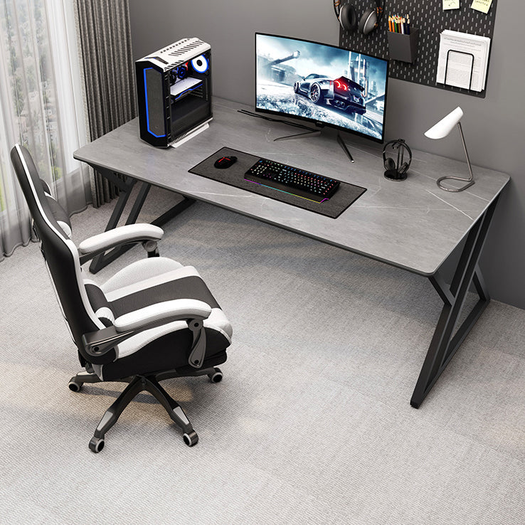 Rectangular Stone Top Writing Desk Modern Style Metal Legs Desk for Office Clearhalo 'furn' 'furn_office_desk' 'Furniture' 'Office Desks' 'Office Furniture' 'office_desk' 5368049