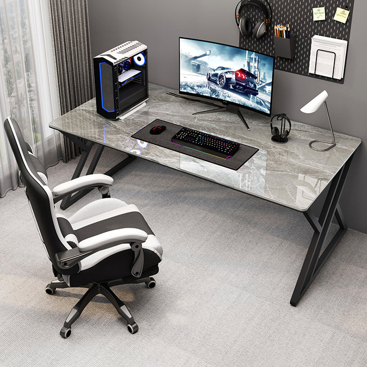 Rectangular Stone Top Writing Desk Modern Style Metal Legs Desk for Office Clearhalo 'furn' 'furn_office_desk' 'Furniture' 'Office Desks' 'Office Furniture' 'office_desk' 5368051