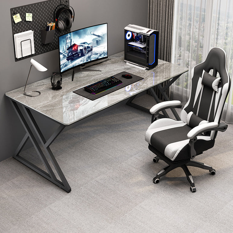 Rectangular Stone Top Writing Desk Modern Style Metal Legs Desk for Office Clearhalo 'furn' 'furn_office_desk' 'Furniture' 'Office Desks' 'Office Furniture' 'office_desk' 5368061