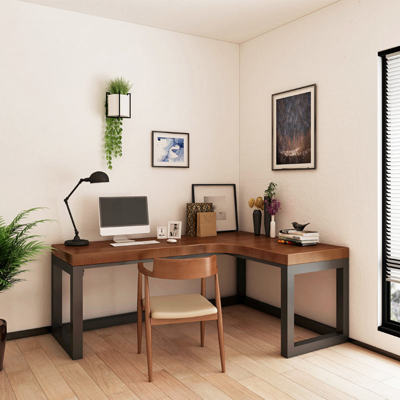 Escritorio de escritura de caballete de madera sólida escritorio de oficina de forma industrial