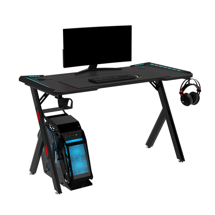 Escritorio de juego de forma gratuita contemporánea escritorio de madera fabricado para la oficina