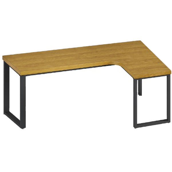 Escritorio de escritura de madera sólida de pino escritorio de oficina de forma industrial de estilo L