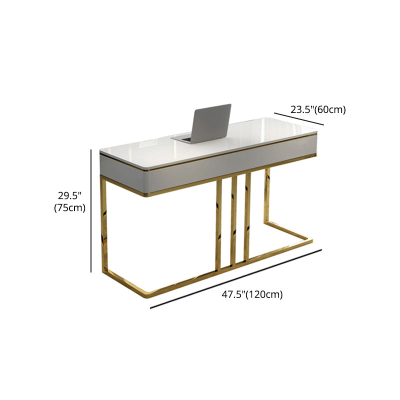 Descrito de la oficina de 1 cortesía de Glam Style Metal Writing Writing Desk for Office
