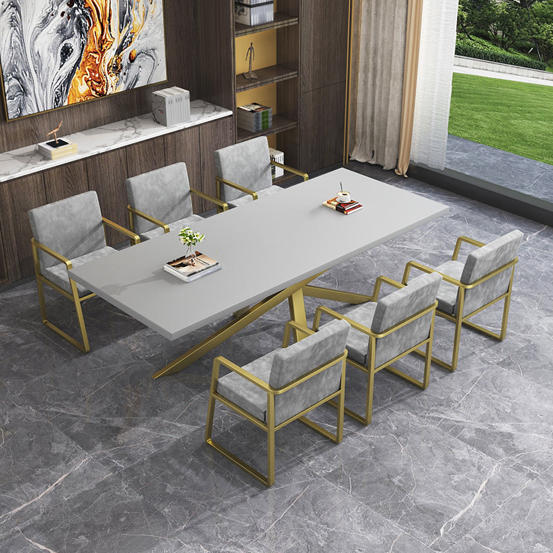 Glam Style Rectangular Office Desk Solid Wood Writing Desk for Office Clearhalo 'furn' 'furn_office_desk' 'Furniture' 'Office Desks' 'Office Furniture' 'office_desk' 5368301