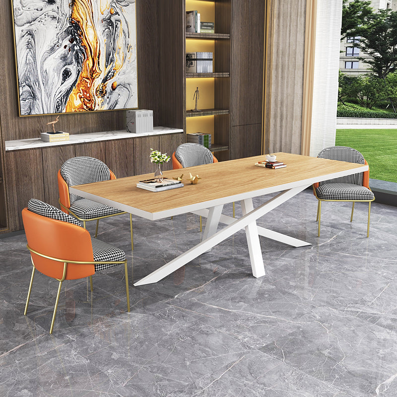 Glam Style Rectangular Office Desk Solid Wood Writing Desk for Office Clearhalo 'furn' 'furn_office_desk' 'Furniture' 'Office Desks' 'Office Furniture' 'office_desk' 5368302