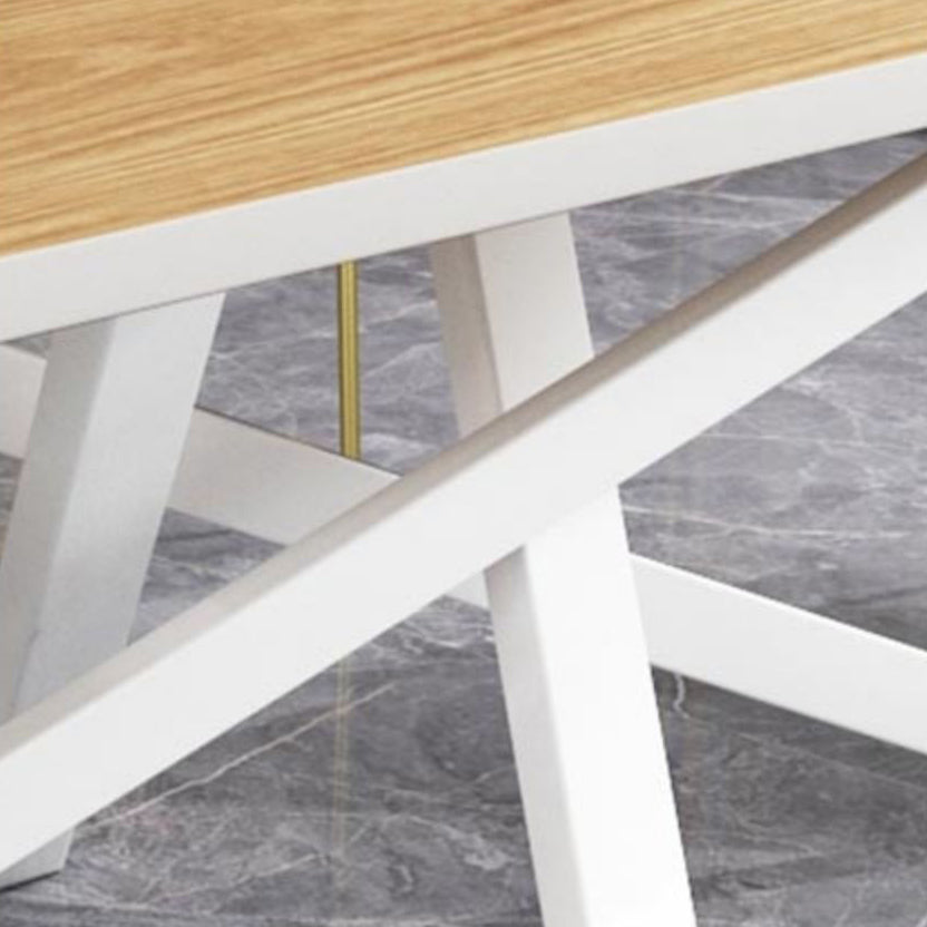 Glam Style Rectangular Office Desk Solid Wood Writing Desk for Office Clearhalo 'furn' 'furn_office_desk' 'Furniture' 'Office Desks' 'Office Furniture' 'office_desk' 5368307