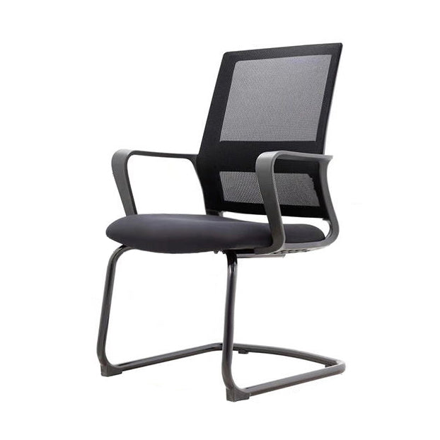 Modern Computer Ergonomic Mesh Chair Height-adjustable Office Chair Gloss Black Clearhalo 'furn' 'furn_office_chair' 'Furniture' 'Office Chairs' 'Office Furniture' 'office_chair' 5368321