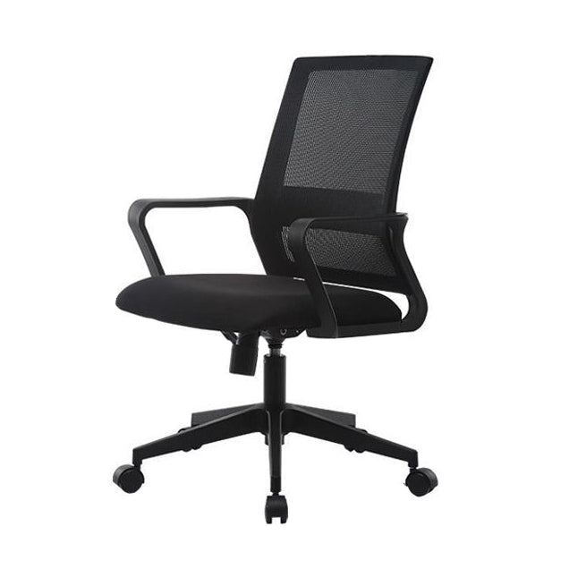 Modern Computer Ergonomic Mesh Chair Height-adjustable Office Chair Black Clearhalo 'furn' 'furn_office_chair' 'Furniture' 'Office Chairs' 'Office Furniture' 'office_chair' 5368322
