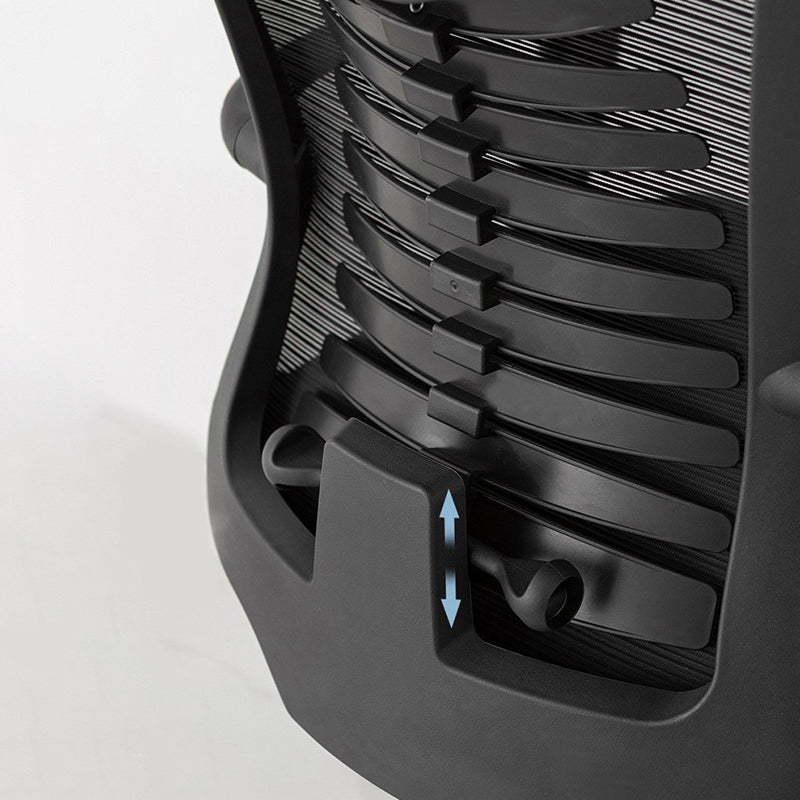 Moderner schwarzer Schreibtischstuhl mit hohem Rücken- und Schwenk -Home Office Stuhl