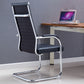 Moderner schwarzer Lederschalter Stuhl mit Mid Back und High Back Home Office Stuhl