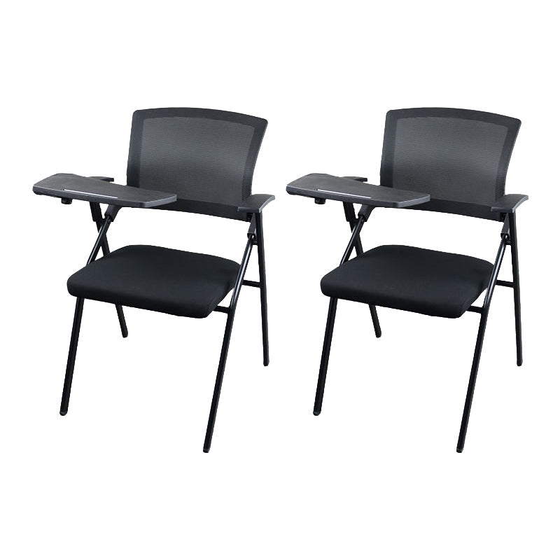 Mesh Mid Back Conference Chair Contemporary Ergonomic Arms Office Chair Black Small Writing Pad 2 Piece Set Clearhalo 'furn' 'furn_office_chair' 'Furniture' 'Office Chairs' 'Office Furniture' 'office_chair' 5368422