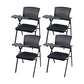 Mesh Mid Back Conference Chair Contemporary Ergonomic Arms Office Chair Black Small Writing Pad 4 Piece Set Clearhalo 'furn' 'furn_office_chair' 'Furniture' 'Office Chairs' 'Office Furniture' 'office_chair' 5368424