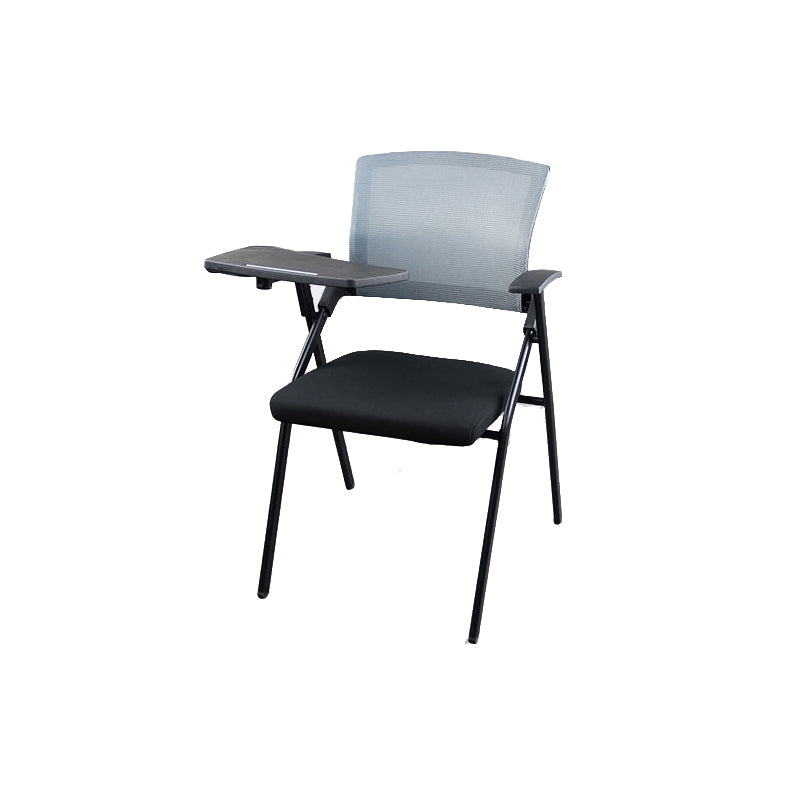 Mesh Mid Back Conference Chair Contemporary Ergonomic Arms Office Chair Black-Gray Small Writing Pad 1 Piece Clearhalo 'furn' 'furn_office_chair' 'Furniture' 'Office Chairs' 'Office Furniture' 'office_chair' 5368432