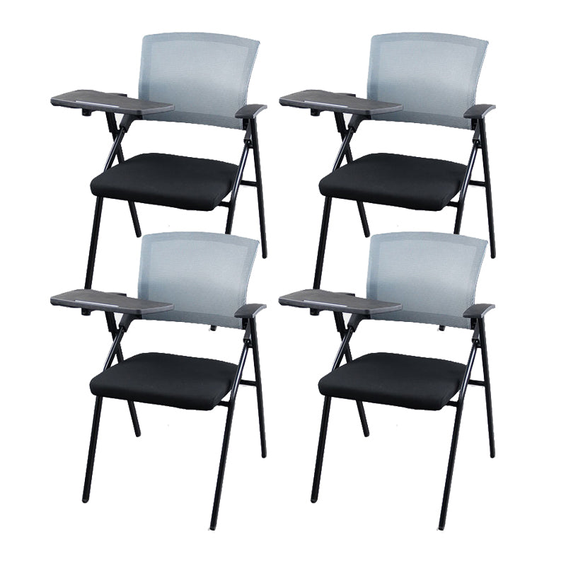 Mesh Mid Back Conference Chair Contemporary Ergonomic Arms Office Chair Black-Gray Small Writing Pad 4 Piece Set Clearhalo 'furn' 'furn_office_chair' 'Furniture' 'Office Chairs' 'Office Furniture' 'office_chair' 5368435
