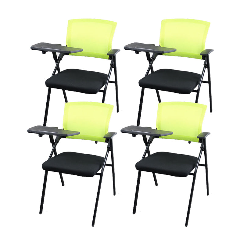 Mesh Mid Back Conference Chair Contemporary Ergonomic Arms Office Chair Green-Black Small Writing Pad 4 Piece Set Clearhalo 'furn' 'furn_office_chair' 'Furniture' 'Office Chairs' 'Office Furniture' 'office_chair' 5368441