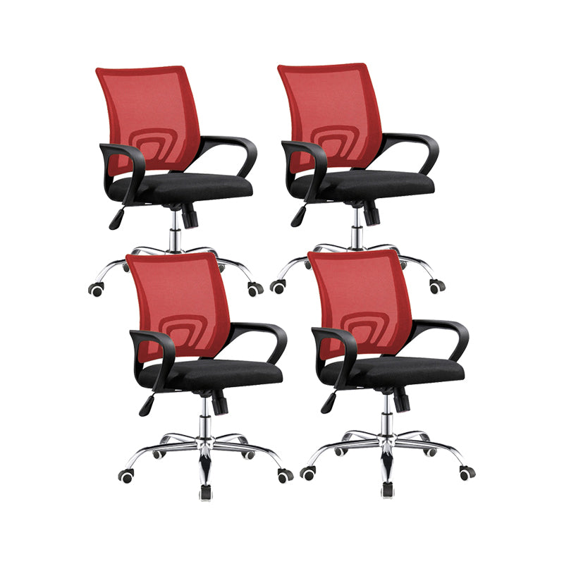Fixed Arms Office Chair Contemporary Mid Bap Home Task Stuhl