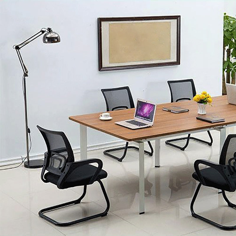 Fixed Arms Office Chair Contemporary Mid Bap Home Task Stuhl