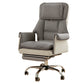 Executive Ergonomic Computer Chair Chrome Metal Base Contemporary Office Chair Gray-White With Footrest Clearhalo 'furn' 'furn_office_chair' 'Furniture' 'Office Chairs' 'Office Furniture' 'office_chair' 5368567