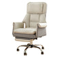 Executive Ergonomic Computer Chair Chrome Metal Base Contemporary Office Chair Cream Gray With Footrest Clearhalo 'furn' 'furn_office_chair' 'Furniture' 'Office Chairs' 'Office Furniture' 'office_chair' 5368569