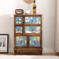 Traditional Style Storage Chest Dresser Solid Wood Combo Dresser with Drawers and Door