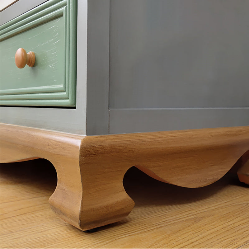 Cassa di stoccaggio della camera da letto cassa in legno massiccio con cassetti