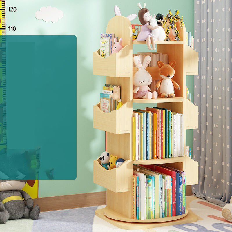 Contemporary Wood Bookshelf Open Back Bookcase for Home Office