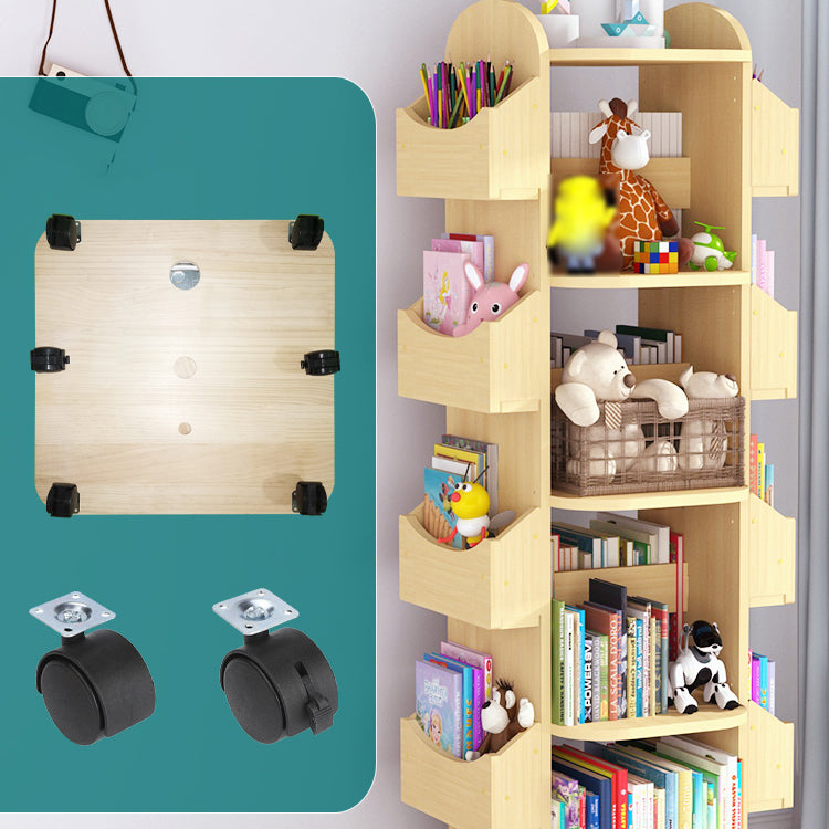 Contemporary Wood Bookshelf Open Back Bookcase for Home Office