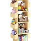 Contemporary Wood Bookshelf Open Back Bookcase for Home Office