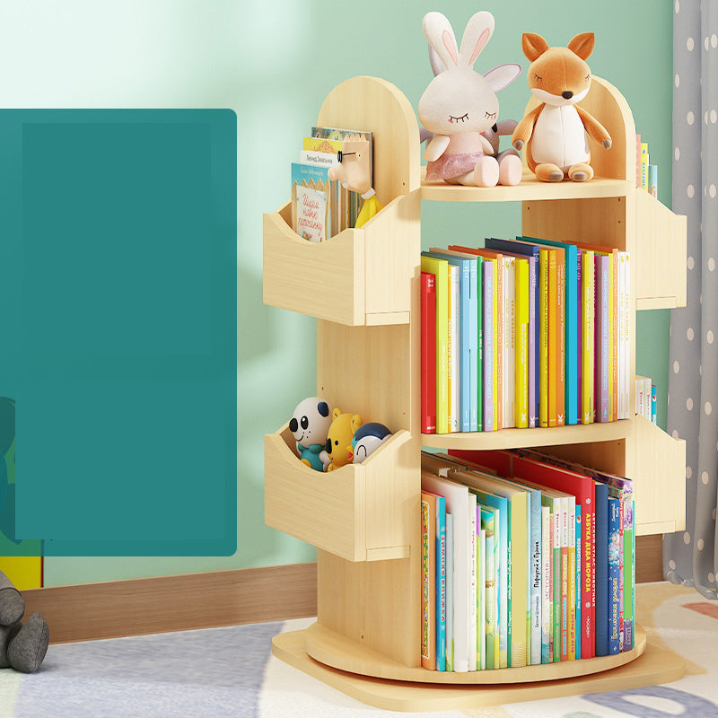 Contemporary Wood Bookshelf Open Back Bookcase for Home Office