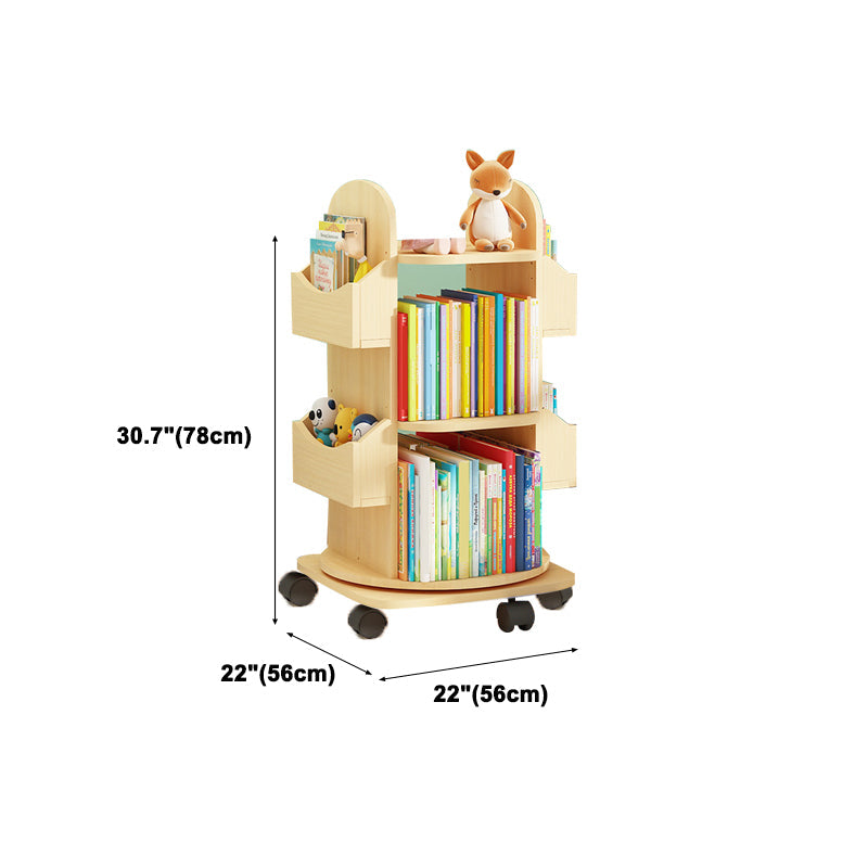 Contemporary Wood Bookshelf Open Back Bookcase for Home Office