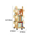 Contemporary Wood Bookshelf Open Back Bookcase for Home Office