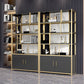 78.7"H Modern Style Bookcase Metal Open Back Bookshelf with Door for Home Office