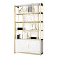 78.7"H Modern Style Bookcase Metal Open Back Bookshelf with Door for Home Office
