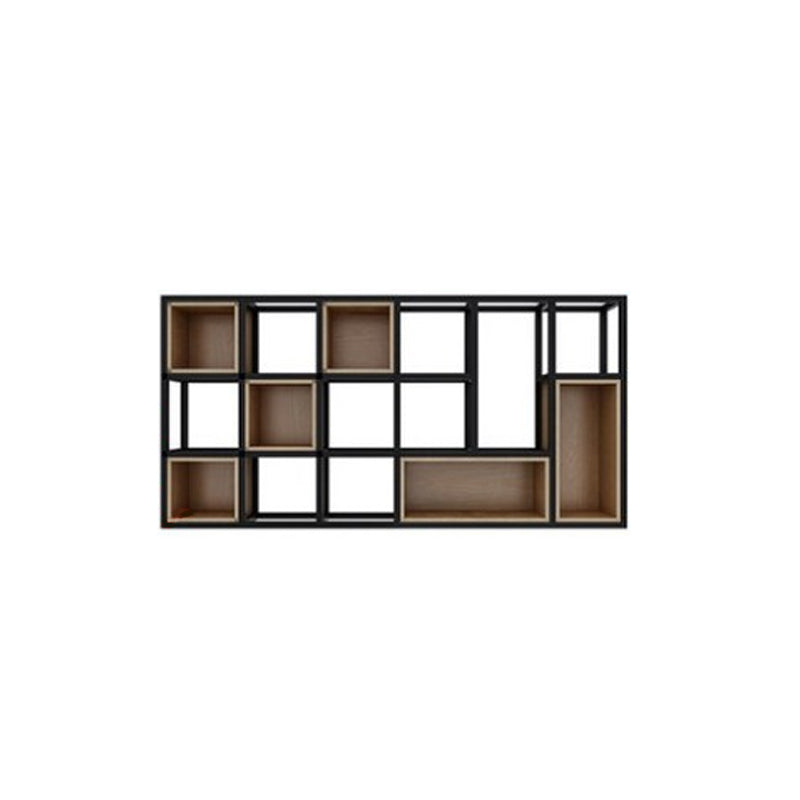 Estantería de estilo moderno estantería de madera de pino montada en la pared para la oficina en casa