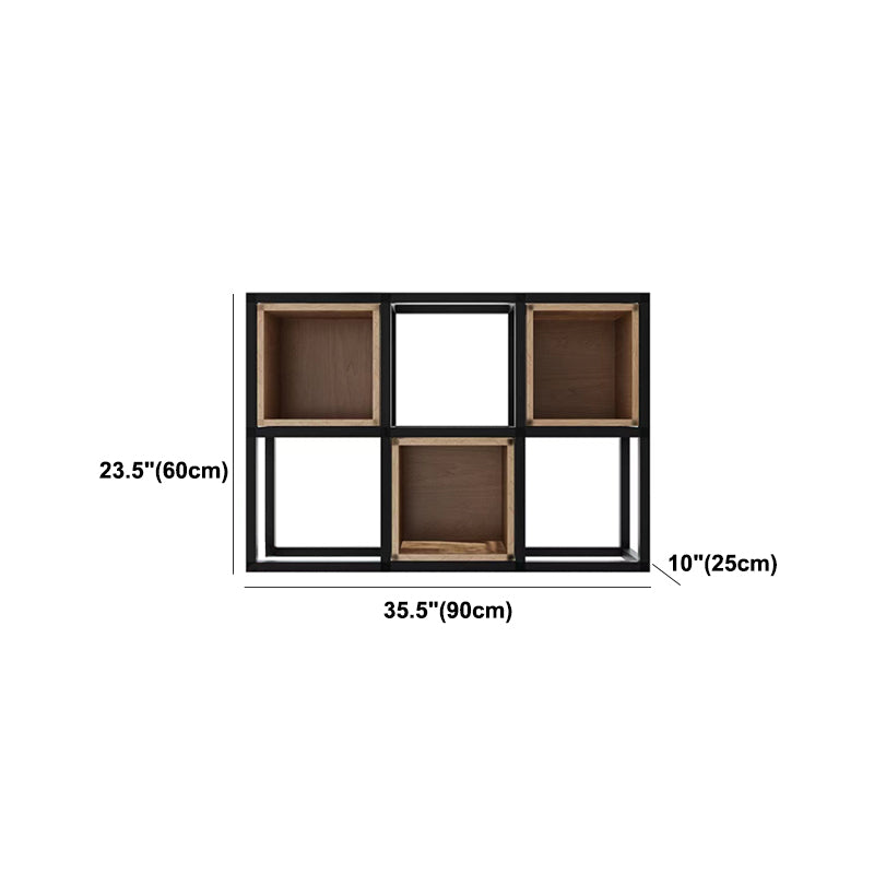 Estantería de estilo moderno estantería de madera de pino montada en la pared para la oficina en casa