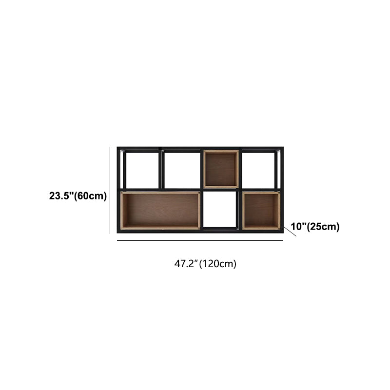 Estantería de estilo moderno estantería de madera de pino montada en la pared para la oficina en casa