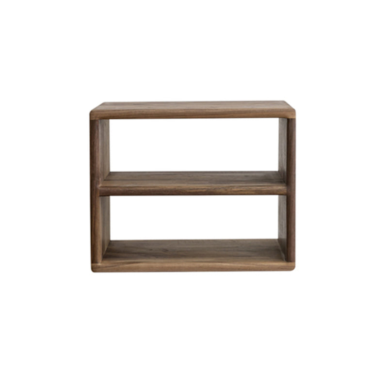 Contemporary Solid Wood Bookshelf Open Back Bookcase for Home Office 17.7"L x 11.8"W x 14.2"H Walnut 2 Clearhalo 'Bookcases' 'furn' 'furn_bookcases' 'Furniture' 'Office Furniture' 5369073