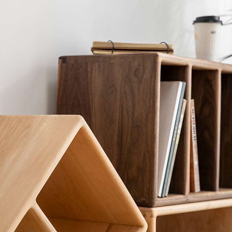 Contemporary Solid Wood Bookshelf Open Back Bookcase for Home Office Clearhalo 'Bookcases' 'furn' 'furn_bookcases' 'Furniture' 'Office Furniture' 5369074