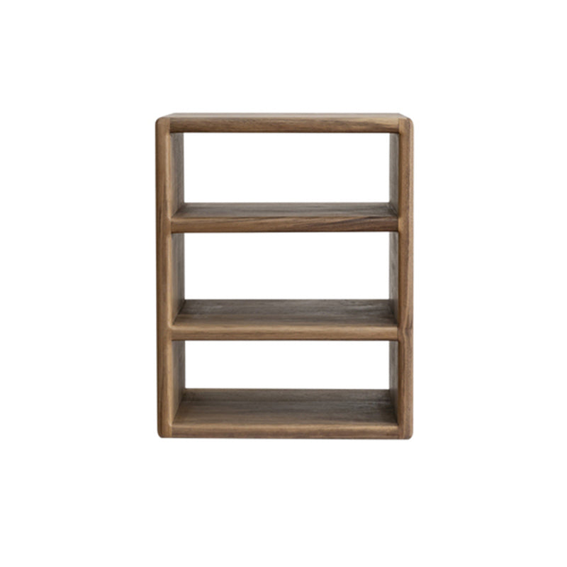 Contemporary Solid Wood Bookshelf Open Back Bookcase for Home Office 14"L x 12"W x 18"H Walnut 3 Clearhalo 'Bookcases' 'furn' 'furn_bookcases' 'Furniture' 'Office Furniture' 5369075