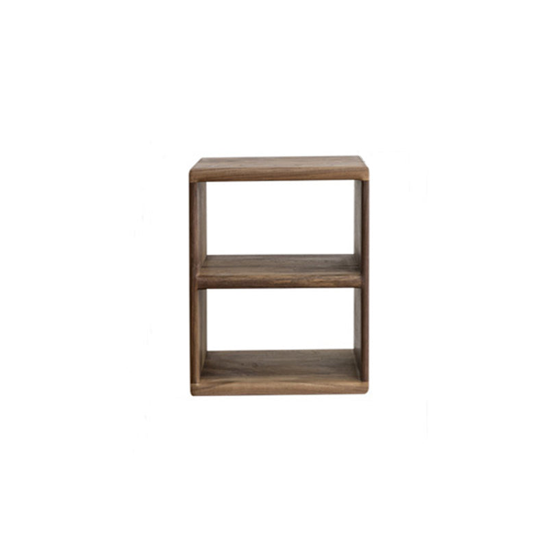 Contemporary Solid Wood Bookshelf Open Back Bookcase for Home Office 14"L x 12"W x 18"H Walnut 2 Clearhalo 'Bookcases' 'furn' 'furn_bookcases' 'Furniture' 'Office Furniture' 5369077