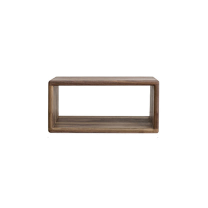 Contemporary Solid Wood Bookshelf Open Back Bookcase for Home Office 17.7"L x 11.8"W x 7.1"H Walnut 1 Clearhalo 'Bookcases' 'furn' 'furn_bookcases' 'Furniture' 'Office Furniture' 5369079