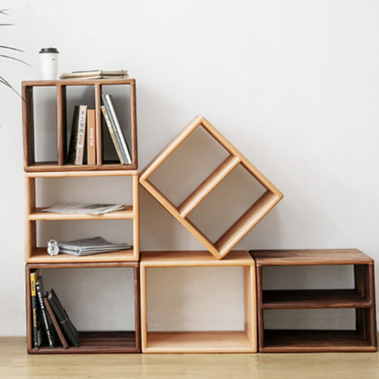Contemporary Solid Wood Bookshelf Open Back Bookcase for Home Office Clearhalo 'Bookcases' 'furn' 'furn_bookcases' 'Furniture' 'Office Furniture' 5369082