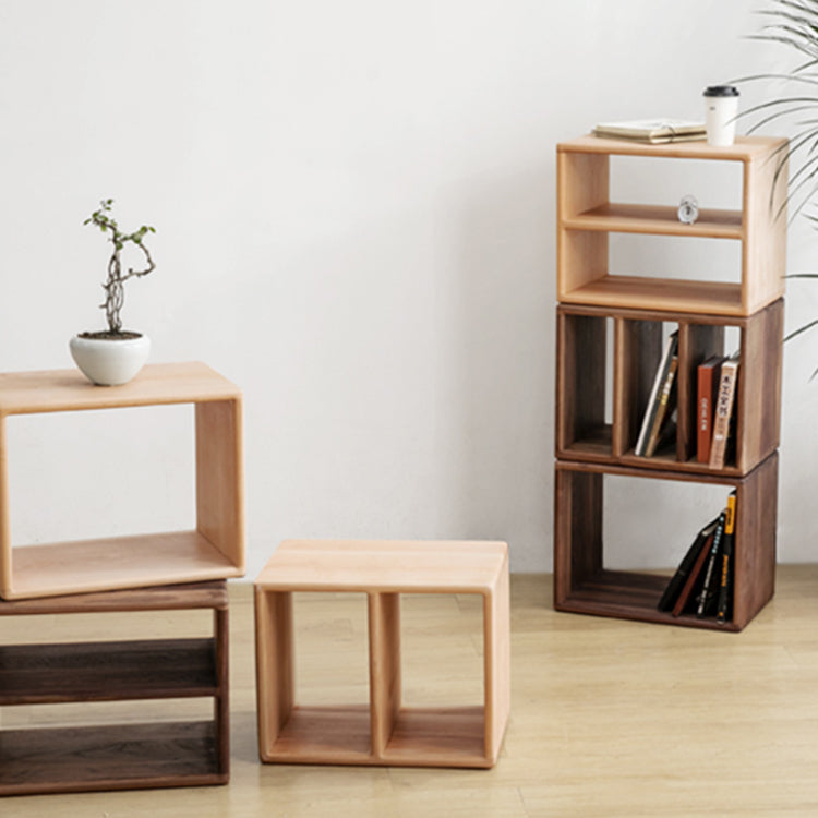 Contemporary Solid Wood Bookshelf Open Back Bookcase for Home Office Clearhalo 'Bookcases' 'furn' 'furn_bookcases' 'Furniture' 'Office Furniture' 5369083