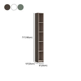 Contemporary Engineer Wood Bookshelf Closed Back Bookcase,8"L x 10"W x 71"H