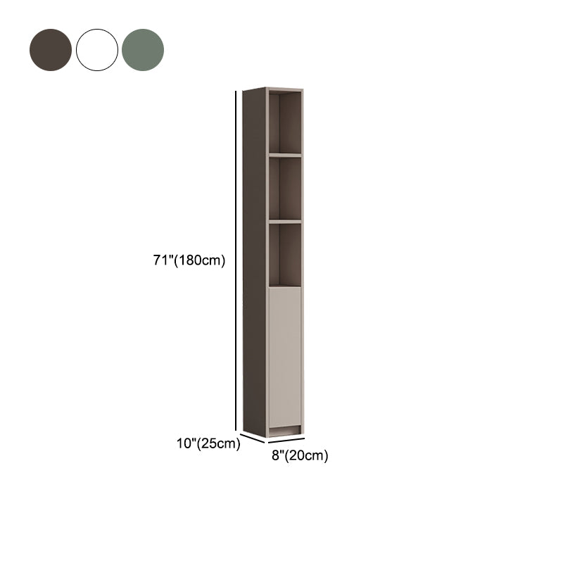 Contemporary Engineer Wood Bookshelf Closed Back Bookcase,8"L x 10"W x 71"H