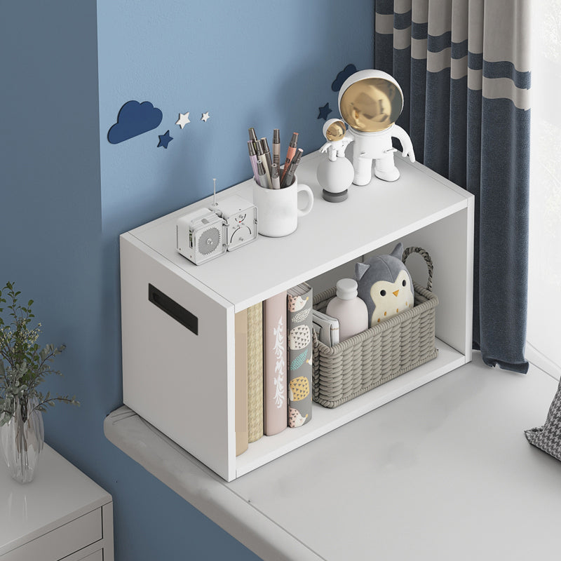 Contemporary Wood Bookshelf Closed Back Bookcase for Home Office 23.6"L x 12.6"W x 14.2"H White 1 Clearhalo 'Bookcases' 'furn' 'furn_bookcases' 'Furniture' 'Office Furniture' 5369178