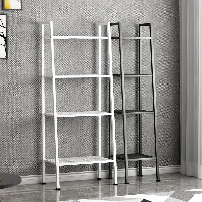 Contemporary Ladder Bookshelf Metal Open Back Bookcase for Office Clearhalo 'Bookcases' 'furn' 'furn_bookcases' 'Furniture' 'Office Furniture' 5369188