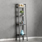 Contemporary Ladder Bookshelf Metal Open Back Bookcase for Office 14"L x 14"W x 58"H Black Clearhalo 'Bookcases' 'furn' 'furn_bookcases' 'Furniture' 'Office Furniture' 5369194