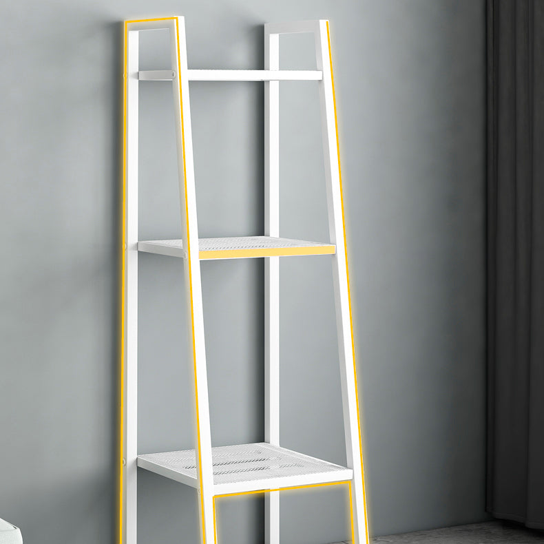 Contemporary Ladder Bookshelf Metal Open Back Bookcase for Office Clearhalo 'Bookcases' 'furn' 'furn_bookcases' 'Furniture' 'Office Furniture' 5369195